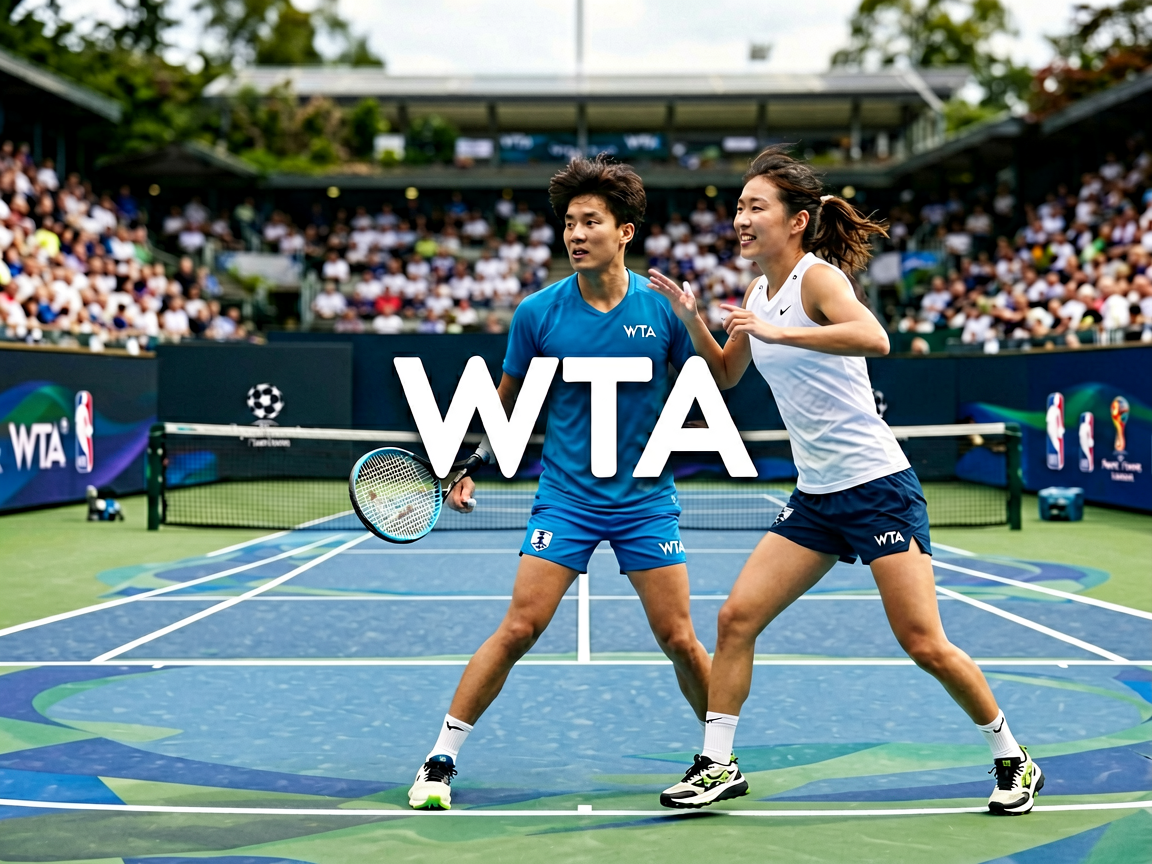 WTA网球赛事标志，呈现职业网球联合会比赛内容